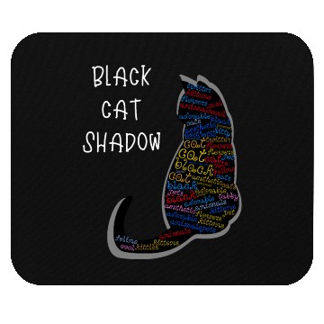 Discover Black Cat Shadow Mouse Pads
