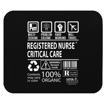 Discover Registered Nurse Critical Care Mouse Pads - Multitask