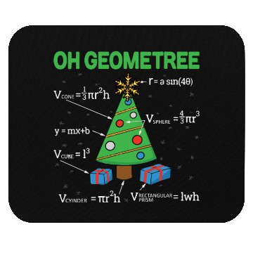 Discover Funny Math Geometry Christmas Tree Teacher Mouse Pads
