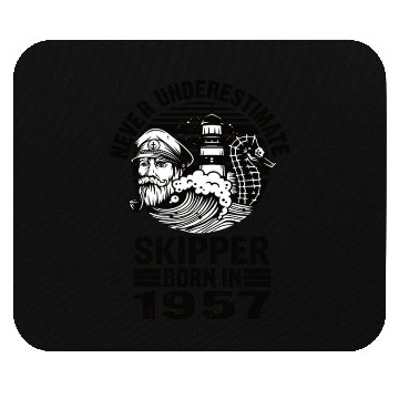 Discover Never Underestimate Skipper Born In 1957 Mouse Pads