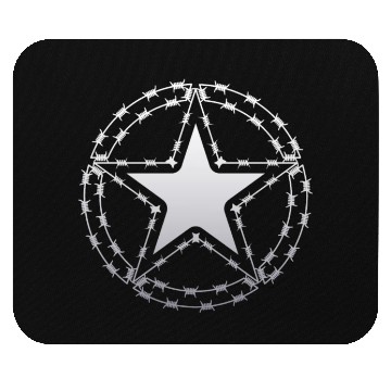Discover Barbed Wire US Army Star Mouse Pads