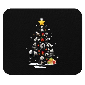 Discover Panda Christmas Tree Panda Xmas Funny Gift Mouse Pads