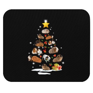 Discover Guinea Pig Christmas Tree Xmas Funny Gift Mouse Pads