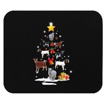 Discover Goat Christmas Tree Goat Xmas Funny Gift Mouse Pads
