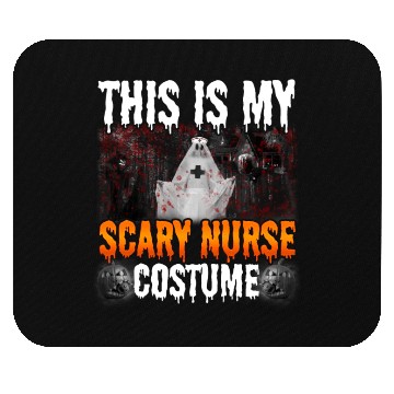 Discover This Is My Scary Nurse Costume Halloween Angry Boo Mouse Pads