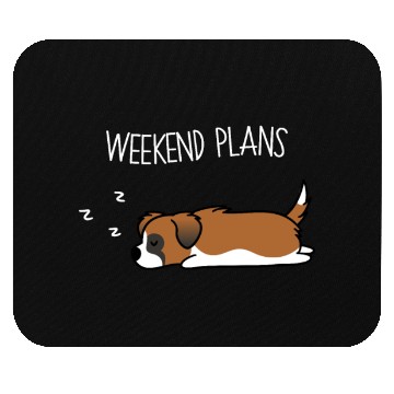 Discover Weekend Plans Saint Bernard Mouse Pads