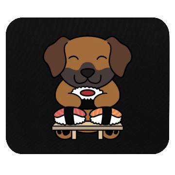 Discover Sushi Lover Rhodesian Ridgeback Mouse Pads