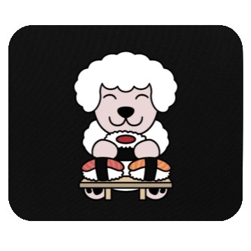 Discover Sushi Lover Poodle Mouse Pads