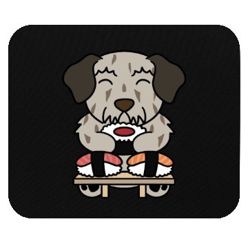 Discover Sushi Lover Irish Wolfhound Mouse Pads