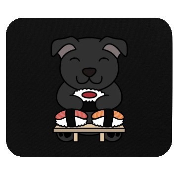 Discover Sushi Lover Staffordshire Bull Terrier Mouse Pads