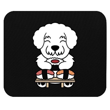 Discover Sushi Lover Bichon Frise Mouse Pads
