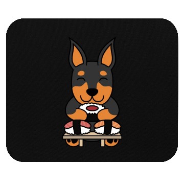 Discover Sushi Lover Doberman Mouse Pads