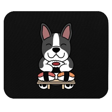 Discover Sushi Lover Boston Terrier Mouse Pads