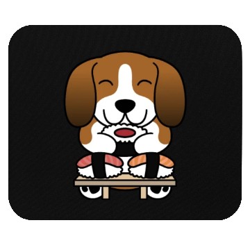 Discover Sushi Lover Basset Hound Mouse Pads