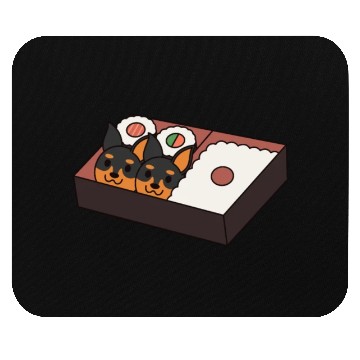 Discover Sushi Bento Box Doberman Mouse Pads