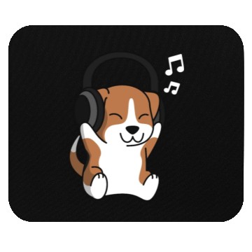 Discover Music Lover Beagle Mouse Pads