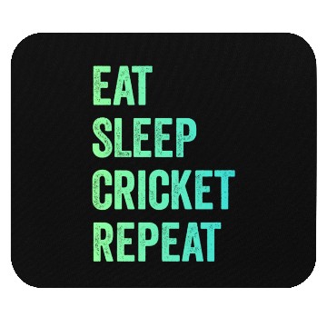 Discover Eat sleep cricket repeat | Cricket Lover Mouse Pads