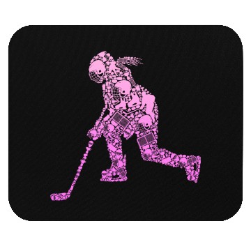 Discover Ice hockey hockey player girl girl Mouse Pads