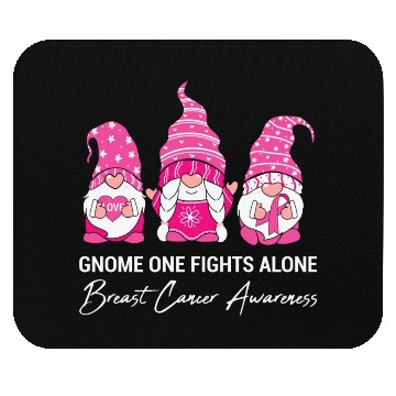 Discover Gnome One Fights Alone Breast Cancer Awareness Mouse Pads