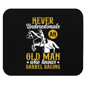 Discover Old Man Barrel Racing Rodeo Equestrian Horse Mouse Pads