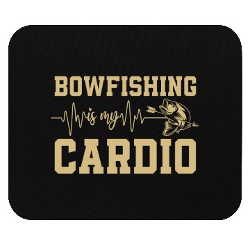Discover Bowfishing Cardio Fisherman Fish Hunting Bowfisher Mouse Pads
