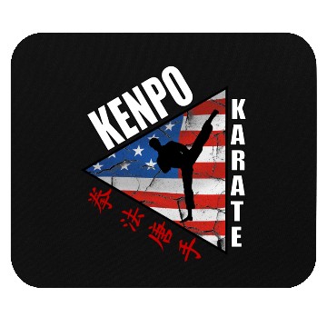 Discover Kenpo Triangle Flag Dark Mouse Pads