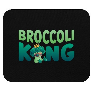 Discover Broccoli King Vegetarian Vegetable Veggies Vegan Mouse Pads