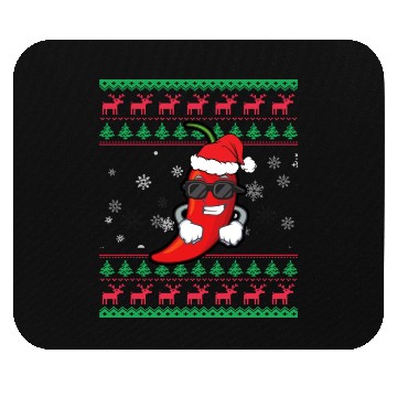 Discover Cool Pepper Chili Christmas Mouse Pads Chili Ugly Xmas