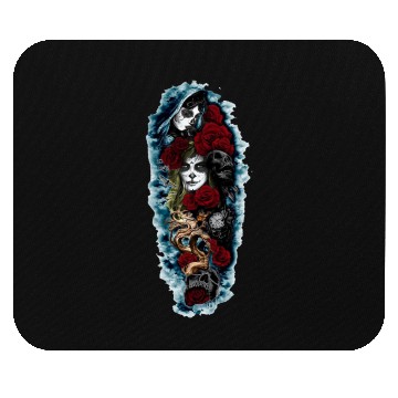 Discover Skull flowers Mouse Pads
