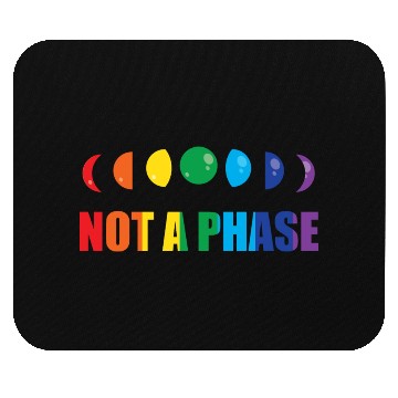 Discover LGBT Not A Phase Funny Rainbow Moon Phase Gift Mouse Pads