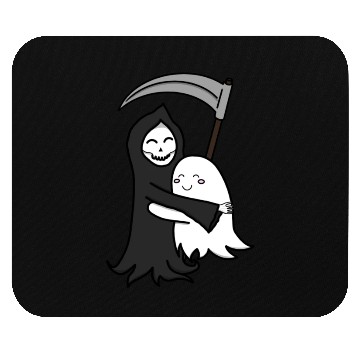 Discover Grim Reaper & Ghost Hug | Friendship | Azrael Mouse Pads