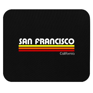 Discover San Francisco California Retro Mouse Pads