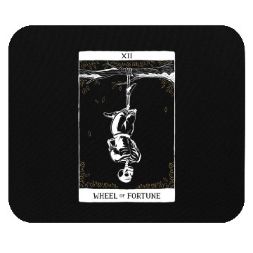 Discover Wheel of Fortune Tarot Card Occult Goth Halloween Mouse Pads