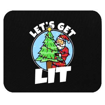 Discover Lets get lit christmas Mouse Pads