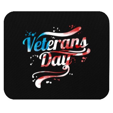 Discover US Flag Colored Logo For Veterans Day Mouse Pads