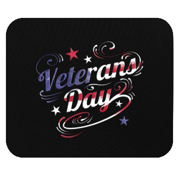 Discover US Flag Colored Logo For Veterans Day Mouse Pads
