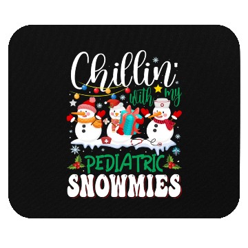 Discover Chillin With My Pediatric Snowmies Christmas Light Mouse Pads