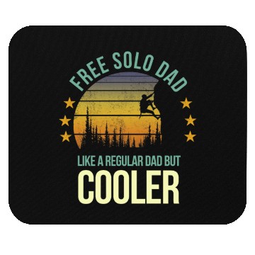 Discover Funny Free Solo Dad Cool Rock Climbing Climber Mouse Pads