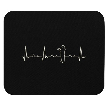 Discover Flute Playing Man. Heart. Love. EKG. Pulse. Beat. Mouse Pads