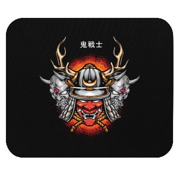 Discover Japan Oni Samurai Warrior Mouse Pads