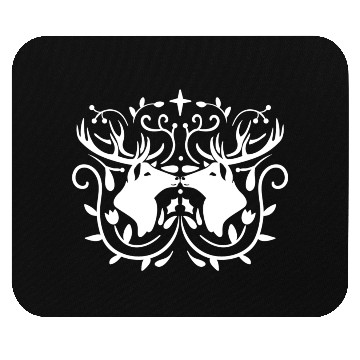 Discover ornamental christmas design with deer Mouse Pads