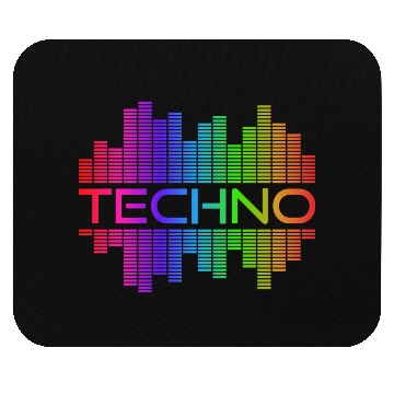Discover Techno Music Rainbow Spectrum Hard Dark Acid Mouse Pads