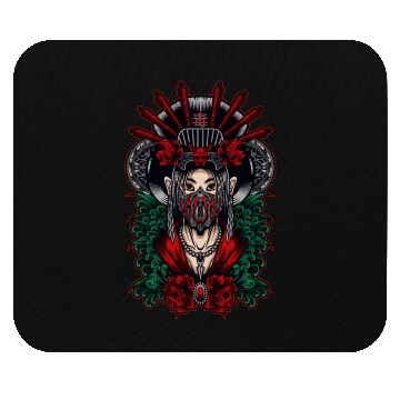Discover Toxic Geisha Gasmask Woman Warrior Fighter slayer Mouse Pads