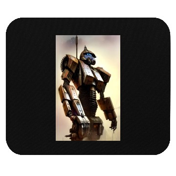 Discover Warrior robot Mouse Pads