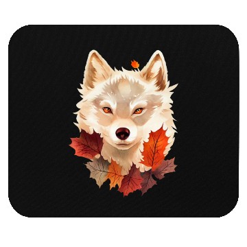 Discover Wolf Autumn Mouse Pads