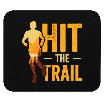 Discover Running in Woods Trail Running Runner Jogging Mouse Pads