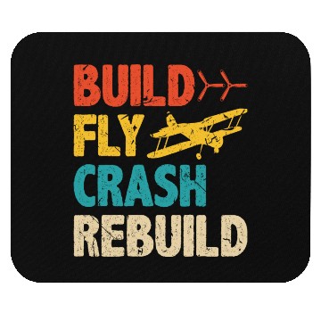 Discover Build Fly Crash RC Plane Pilot Model Airplane Mouse Pads