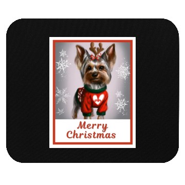 Discover Sweet lucky doggy (Yorkshire terrier) Mouse Pads