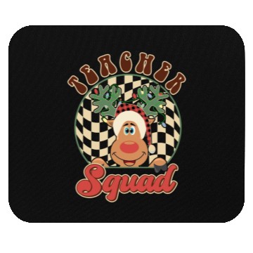 Discover Teacher Squad Reindeer Funny Christmas Mouse Pads