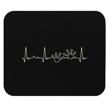Discover Frog Footprint Tracks. Heart. Love. EKG. Pulse. Mouse Pads
